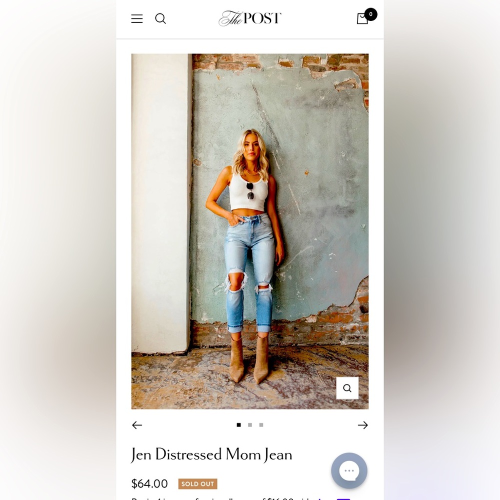 High waisted relaxed mom jeans